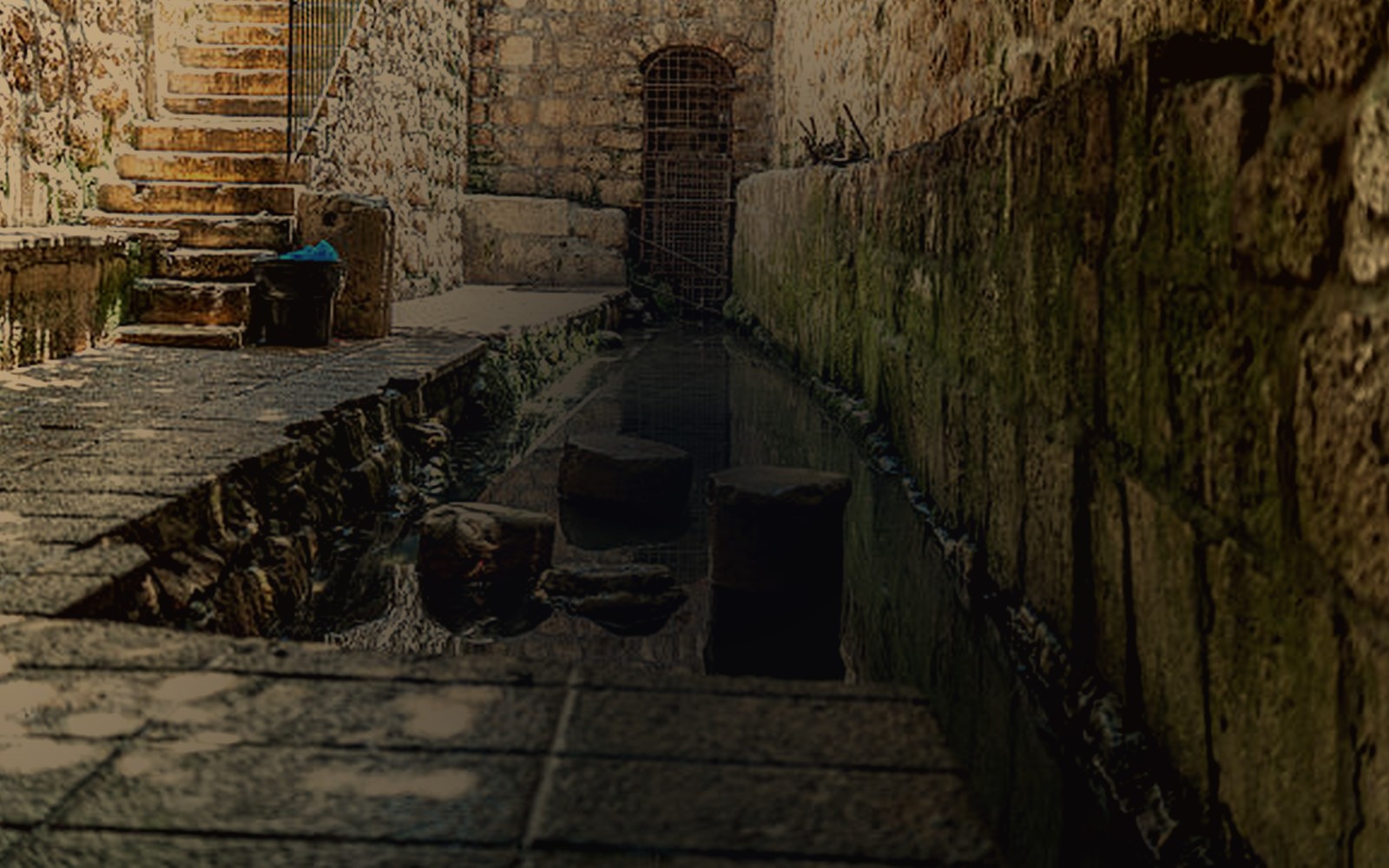 Siloé o Túnel de Ezequías. Obra hidráulica defensiva que conecta la fuente de Gihón con la piscina de Siloé.